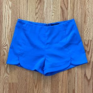 Blue high waisted shorts